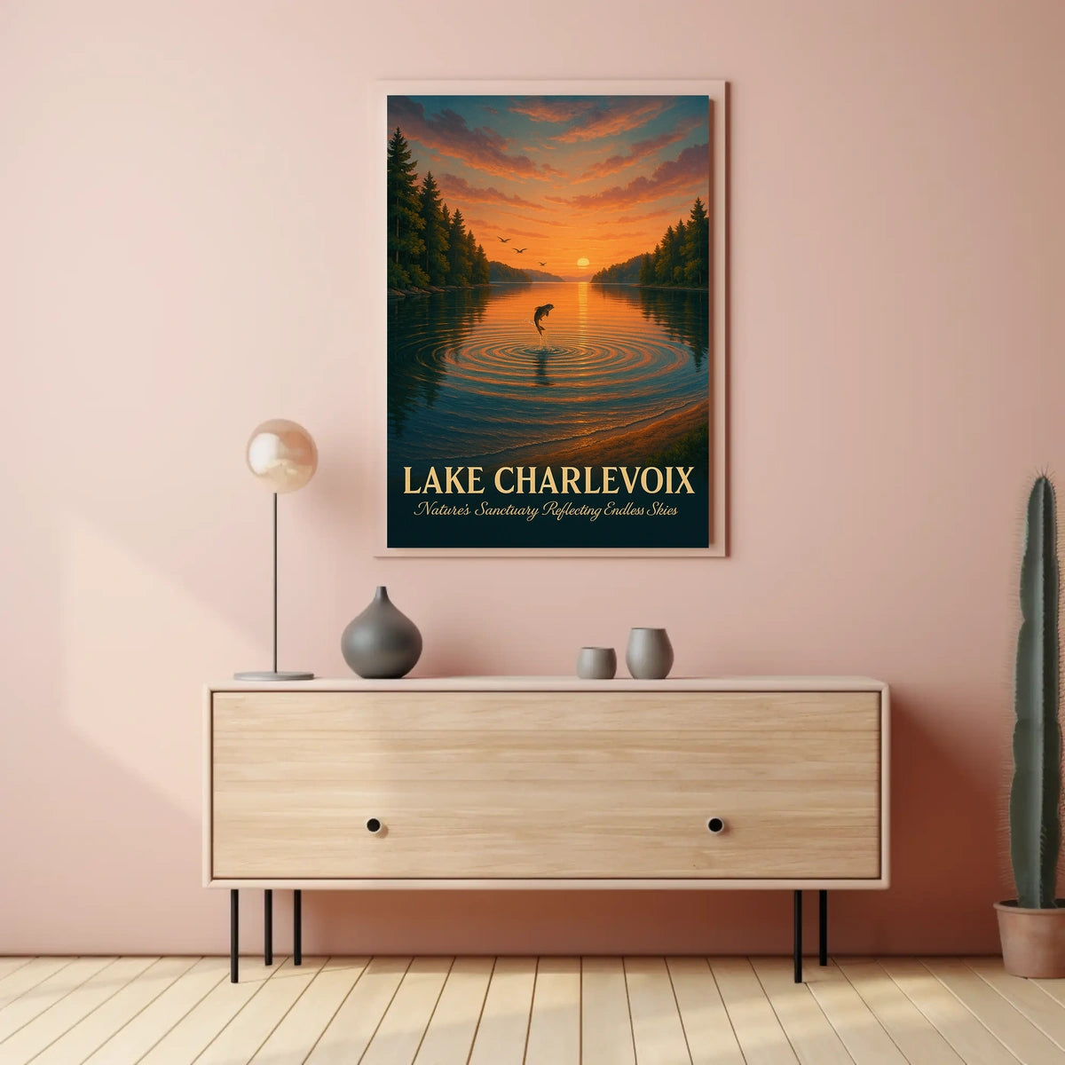 Nature’s Sanctuary Lake Charlevoix Scenic Poster