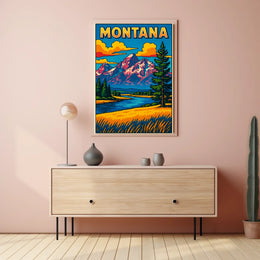 Montana Landscape Poster