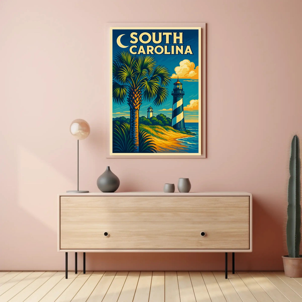 South Carolina Coastal Scene Poster