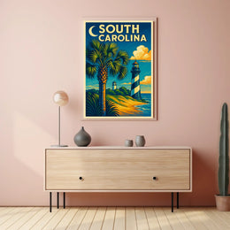 South Carolina Coastal Scene Poster