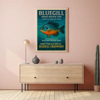 Bluegill Fish Vintage Illustration - Animal Poster