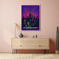 New York Dreamscape: Vibrant Cityscape Urban or Cityscape Poster