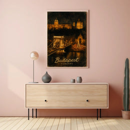 Budapest At Night Poster