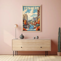 Yonkers Autumn Cityscape Art in Urban or Cityscape Poster