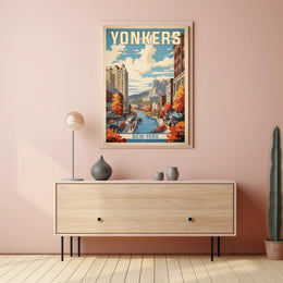 Yonkers Autumn Cityscape Art in Urban or Cityscape Poster