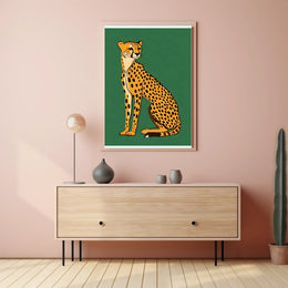 Cheetah Majestic Illustration Poster Wall Art