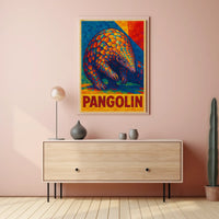 Vibrant Pangolin Poster
