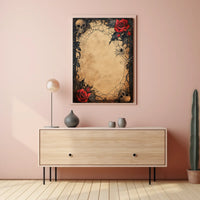 Gothic Skulls and Roses Artistic Pop Culture Poster