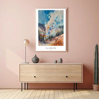 Yellowstone Watercolor Poster Wall Art Print