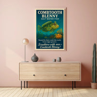 Combtooth Blenny Saltwater Fish Poster