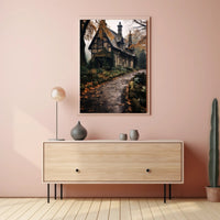 Enchanted Autumn Cottage Poster