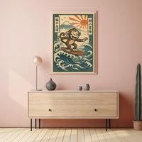Surfing Monkey Adventure Poster