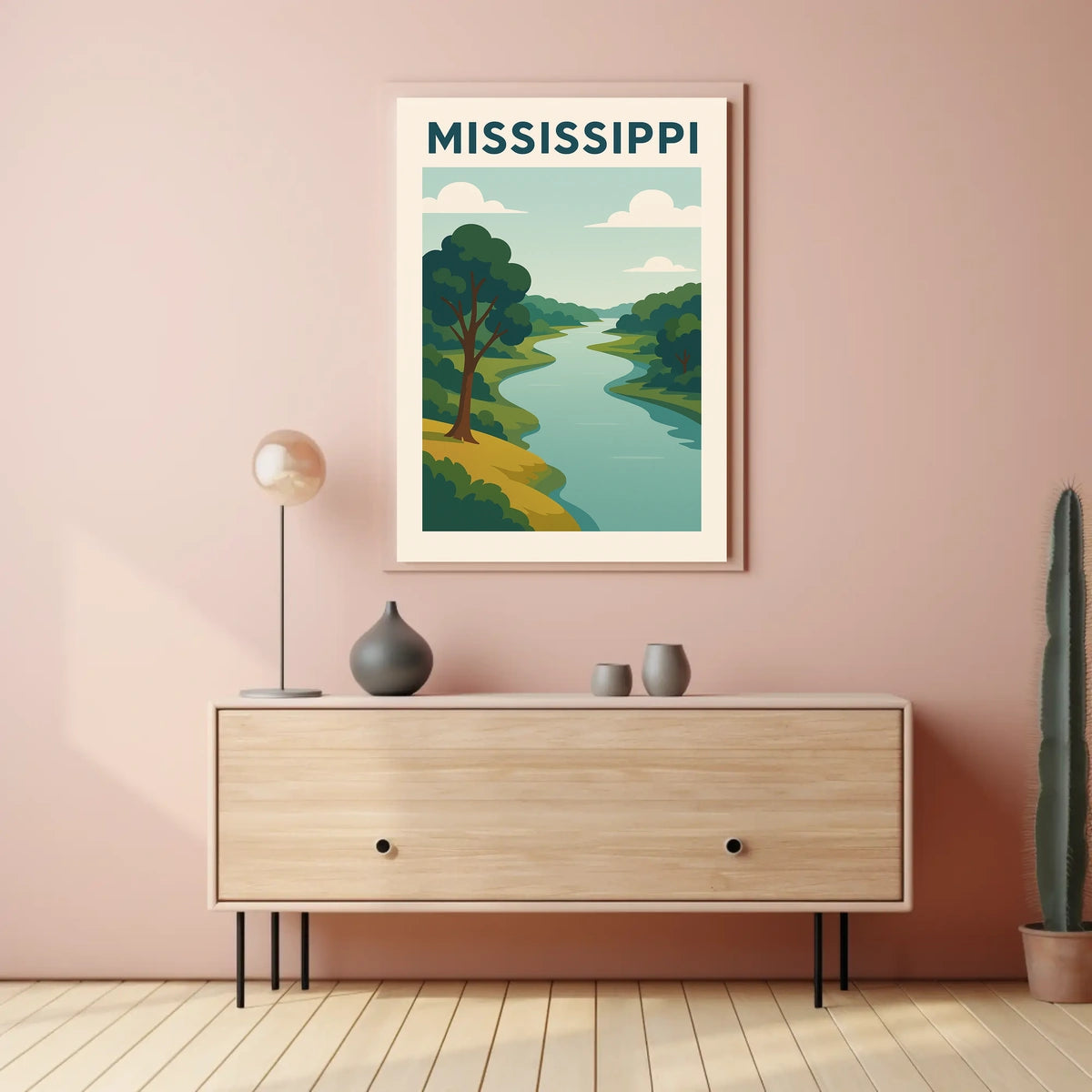 Mississippi River Landscape Poster