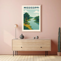 Mississippi River Landscape Poster
