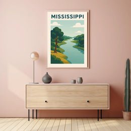 Mississippi River Landscape Poster