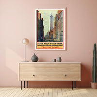 New York City Fifth Avenue Poster Vintage Wall Art