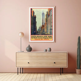 New York City Fifth Avenue Poster Vintage Wall Art