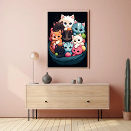 Basket Of Kittens Poster