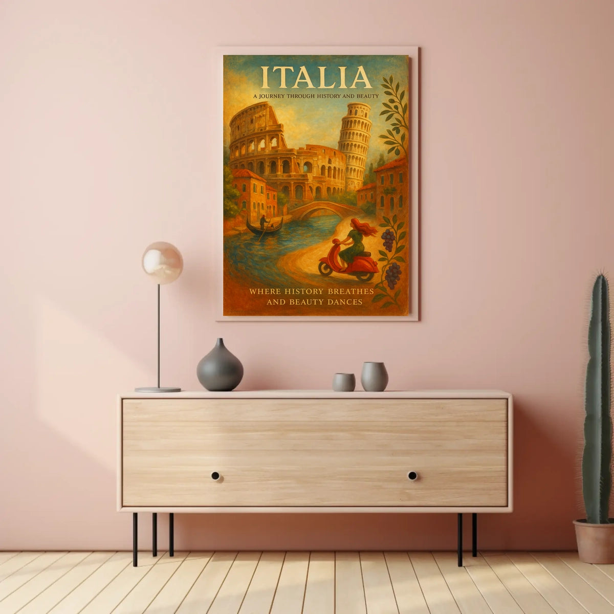 Italia A Journey Through History And Poster