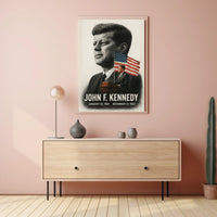 John F. Kennedy 35th President of the United States Reflections Poster