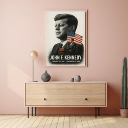 John F. Kennedy 35th President of the United States Reflections Poster