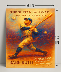 Babe Ruth Vintage Baseball Sports Poster