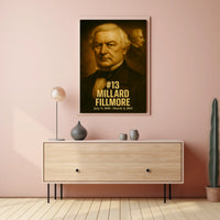 Millard Fillmore Presidential Poster Vintage Analog Film Aesthetic Wall Art History Portrait Print