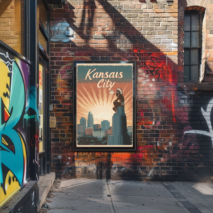 Kansas City Vintage Poster Native Heritage
