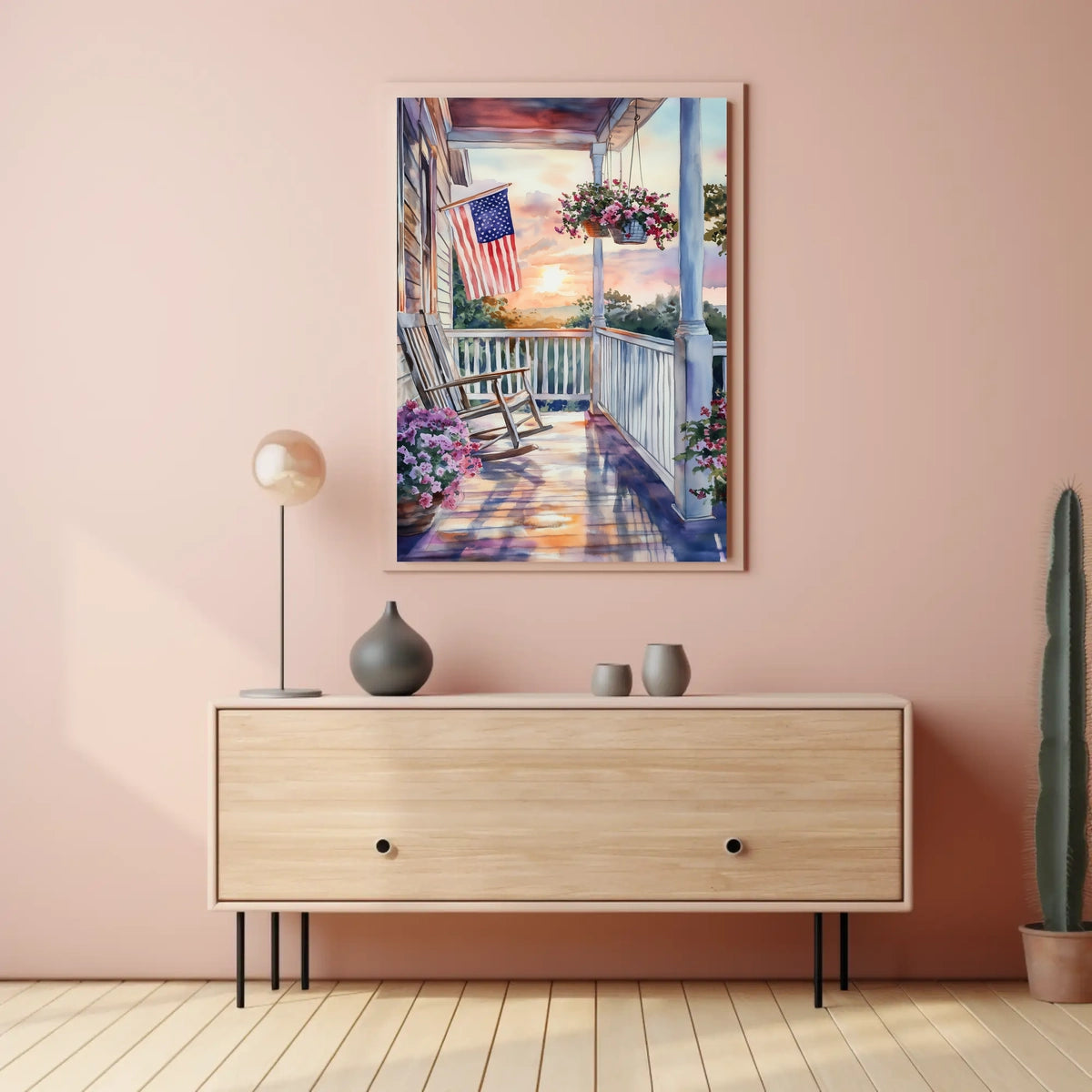 old fashioned front porch Poster