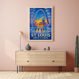 St. Louis Arch Of Light Poster