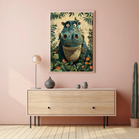 Jungle Hippo Adventure Poster PosterGoat