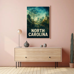 North Carolina Scenic Urban Landscape Poster