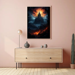 Gothic Castle Dark Fantasy Art Poster Print
