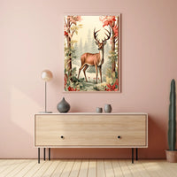 Majestic Deer In Autumn Forest Poster