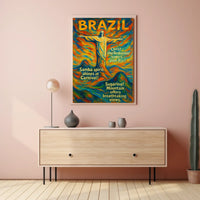 Brazilian Carnival Vibes: Rio Landmarks Art Poster