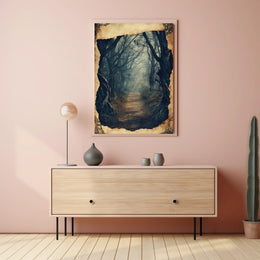 Mysterious Enigmatic Forest Path Atmosphere National Park Poster