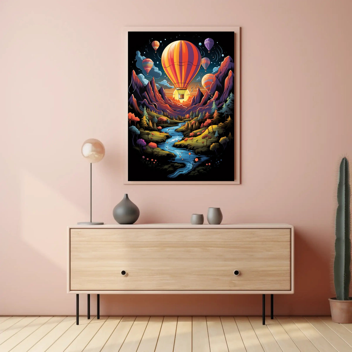 Dreamy Hot Air Balloon Adventure Poster