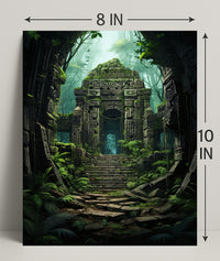 Ancient Jungle Ruins Poster