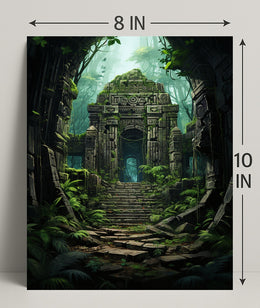 Ancient Jungle Ruins Poster