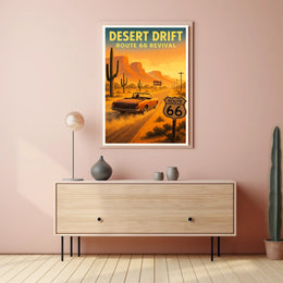 Desert Drift Route 66 Revival Poster