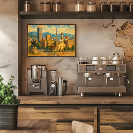 Tirana Cityscape Albania Timeless Travel Realism Heritage Skyline Wanderer Poster