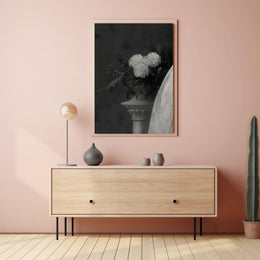 Classical Elegance with Decorative Column Artistic Poster PosterGoat