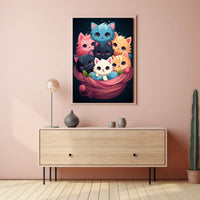 Basket Of Kittens Poster