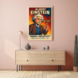 Einstein Relativity Vintage Science Decor Poster