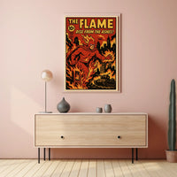 The Flame Comic Book Cover Retro Pop Culture Poster