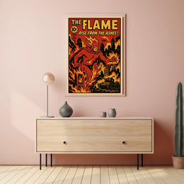 The Flame Comic Book Cover Retro Pop Culture Poster
