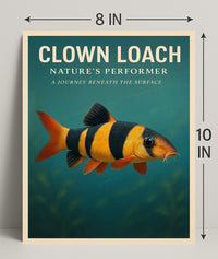 Clown Loach Nature's Performer Wall Art PosterGoat