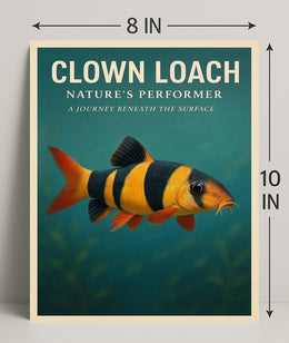Clown Loach Nature's Performer Wall Art PosterGoat