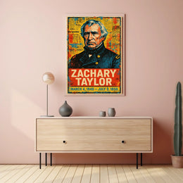 Zachary Taylor 12th President of the United States Street Art Mashup Poster