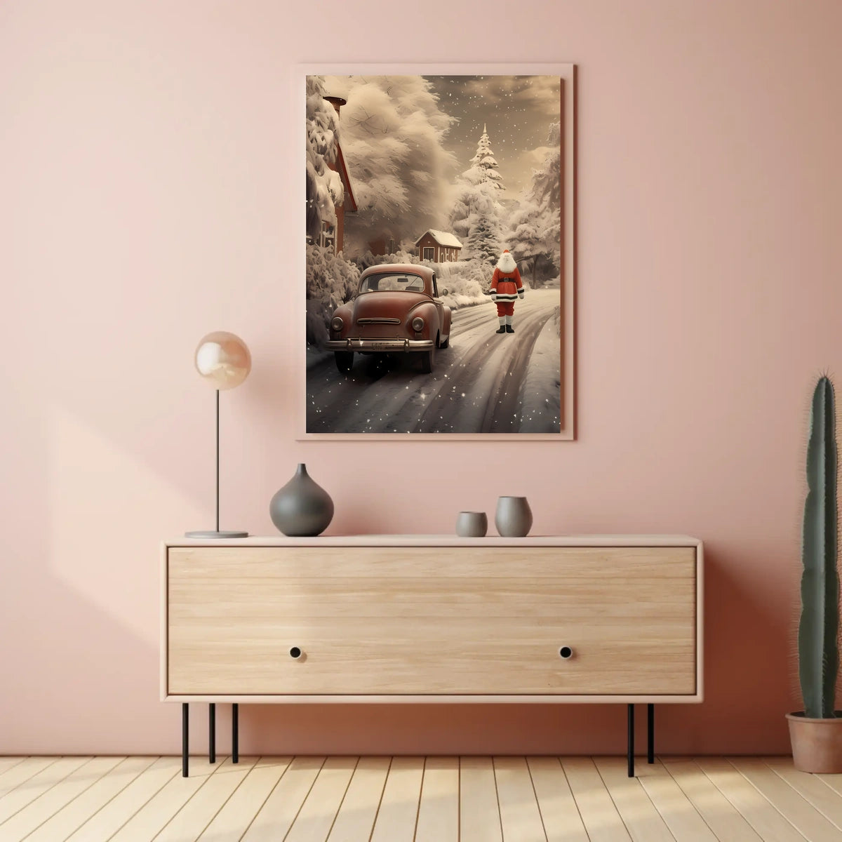 Winter Wonderland With Santa Poster
